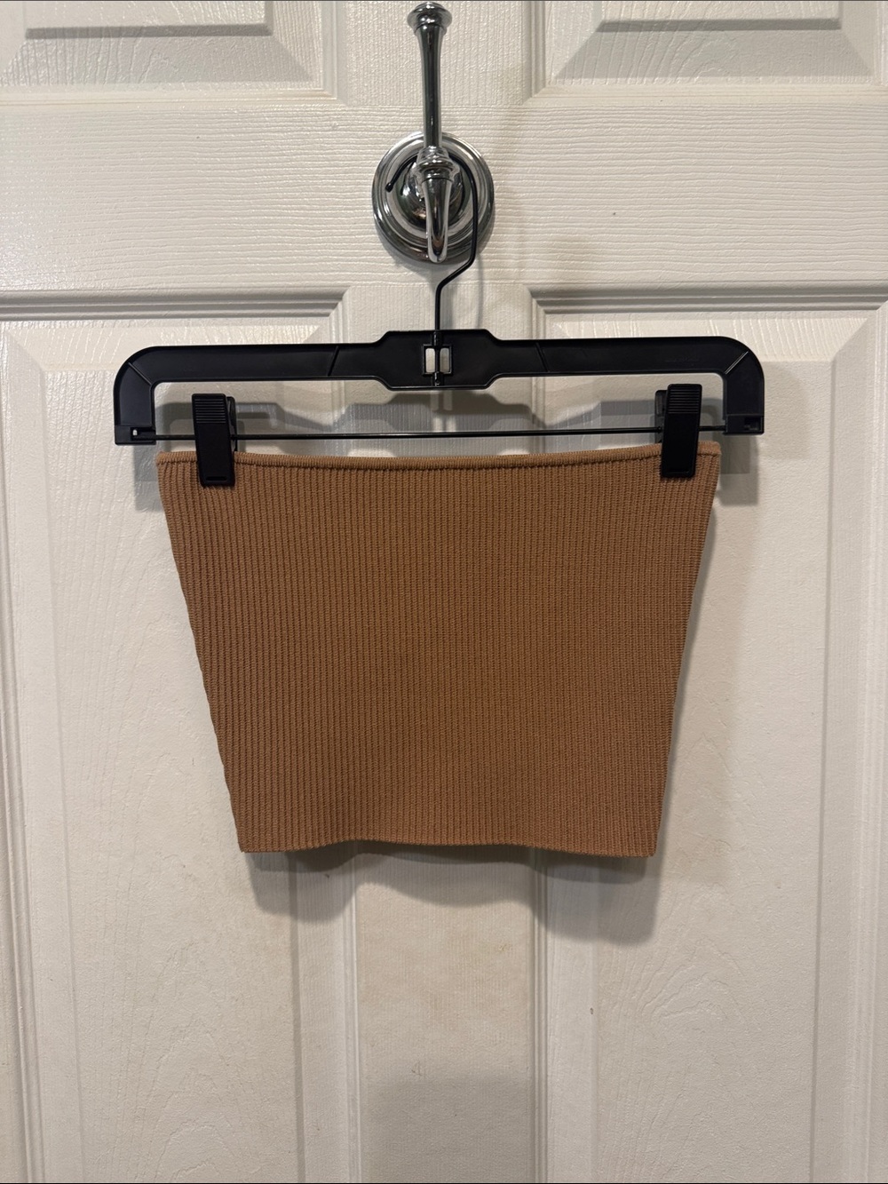 Aritzia Babaton Sculpt Knit Tube Top in Light Brown!